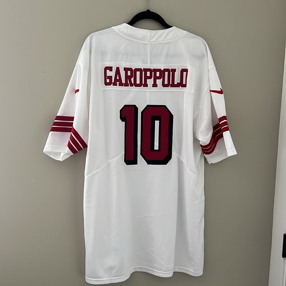 NFL San Fran 49ers White and Red Football Jersey with Jimmy Garoppolo back - Picture 2 of 4